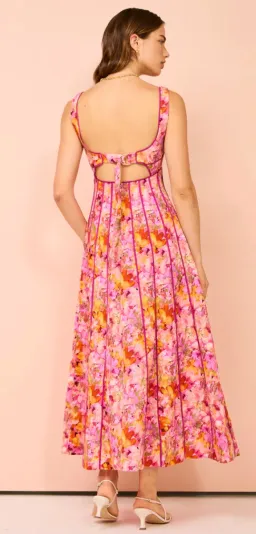 Acler Hansley Midi Dress In Lotus Size 6 for rent on The Volte - image 3