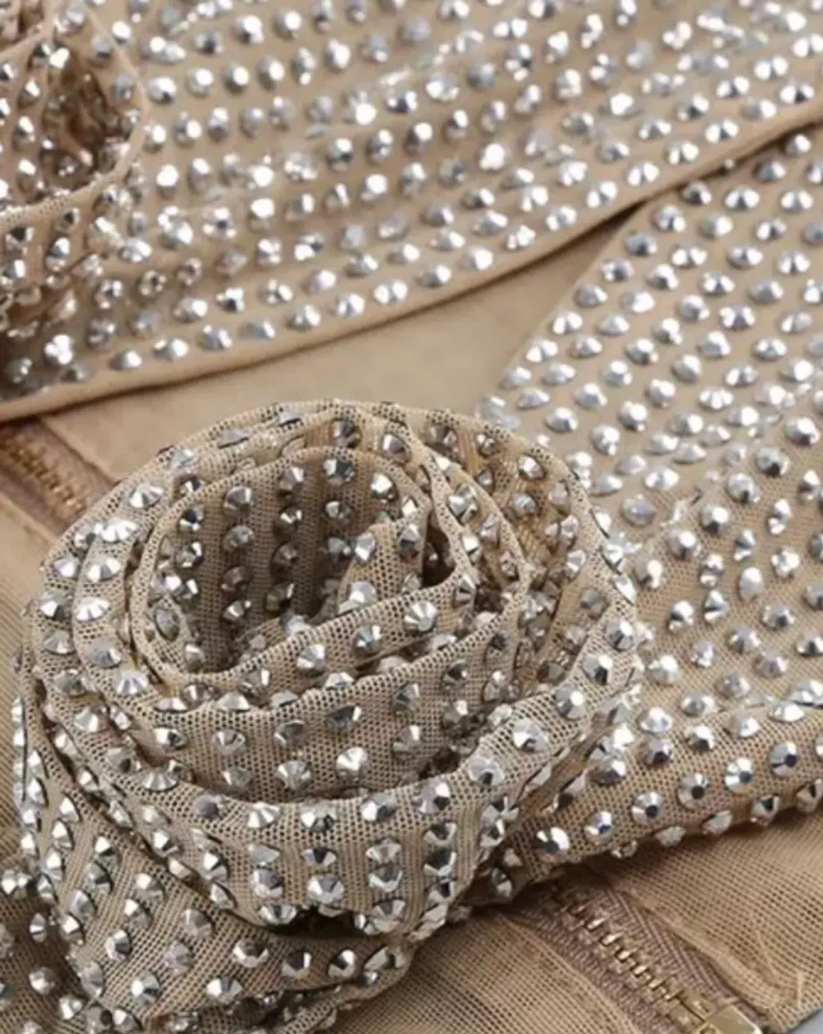 Jessica Bara Fifi Rose Cut Out Top and Skirt Two Piece Set Silver Size S / AU 8 - Image 4