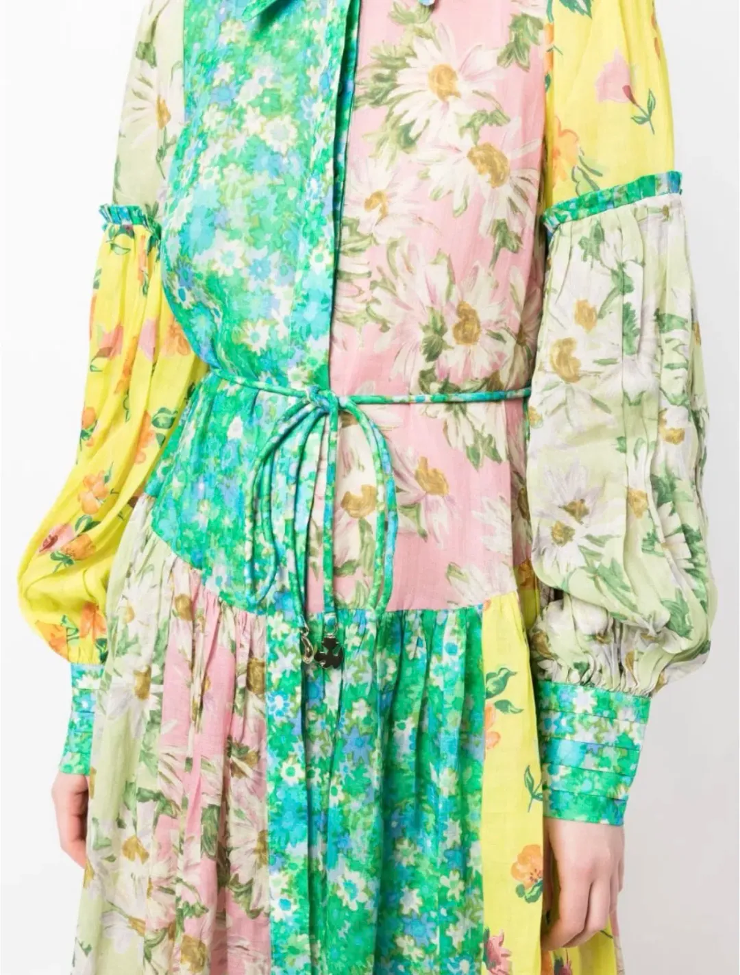 Alemais Kenzie Patchwork Shirtdress Multi Size 16 for rent on The Volte - main image