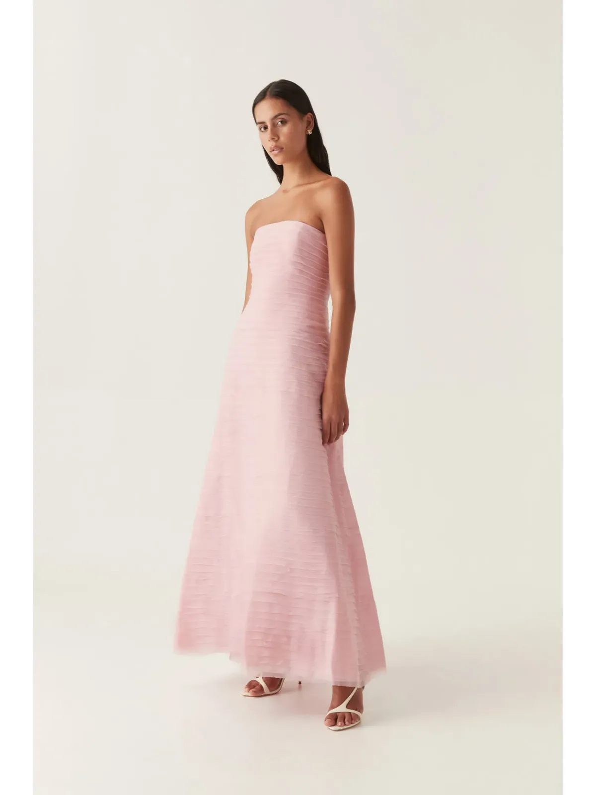 Aje Soundscape Maxi Dress in Chalk Pink Size AU 6 - Image 2