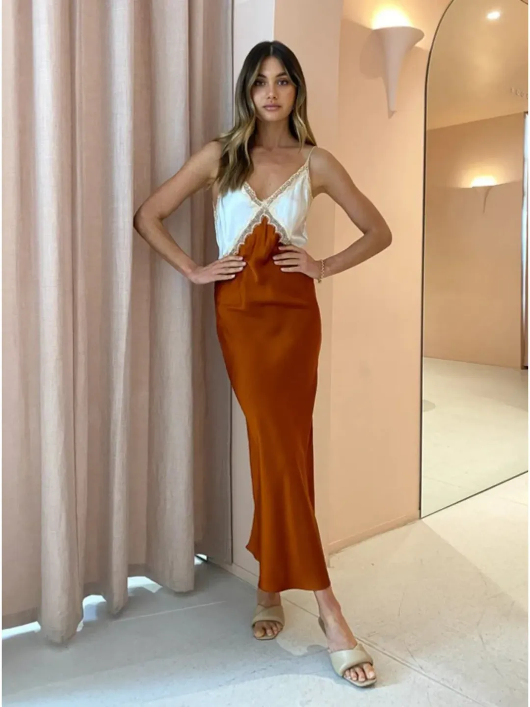 Ginia Sadie Dress Breeze/Picante Size AU 6 for rent on The Volte - main image