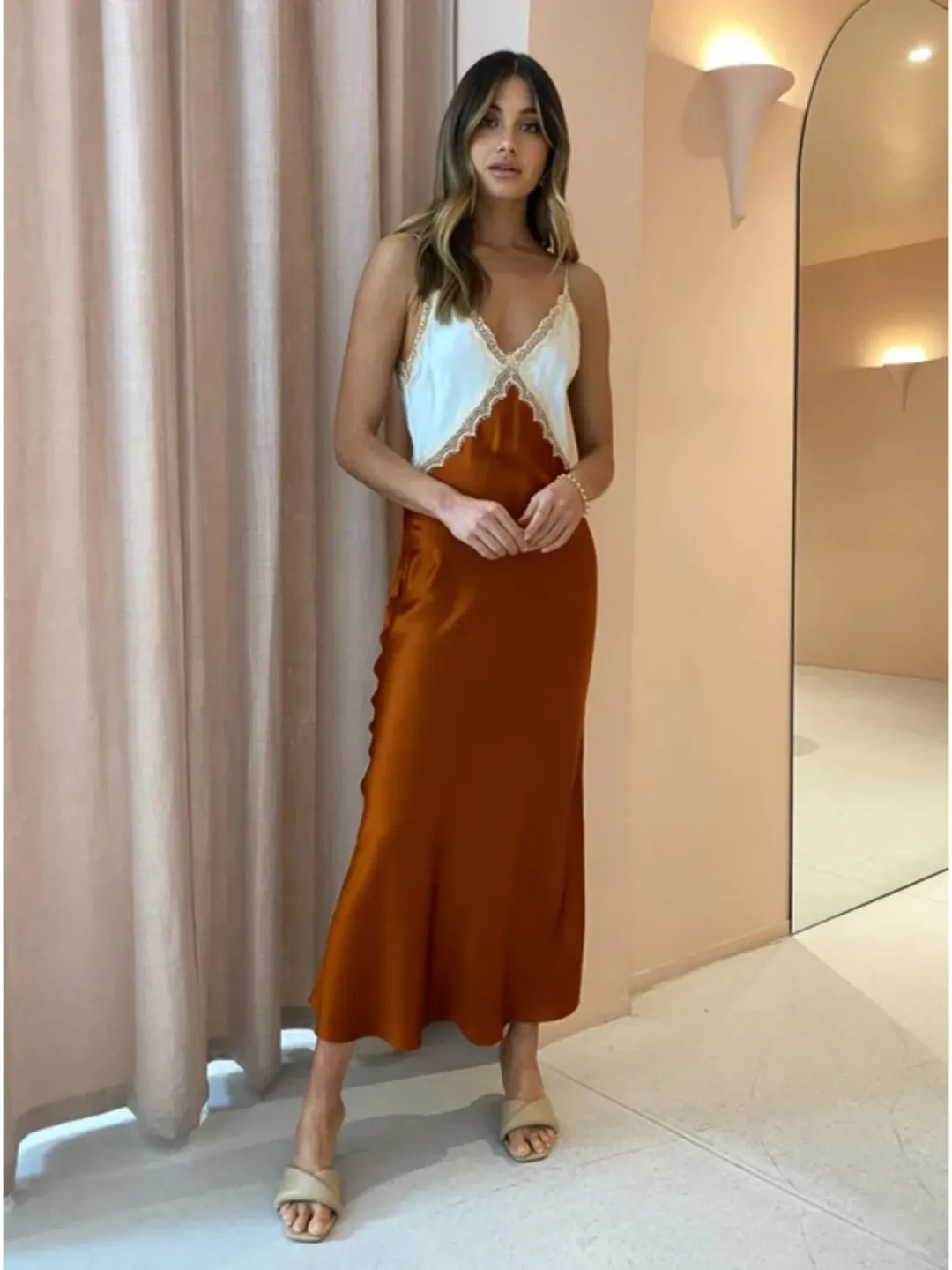 Ginia Sadie Dress Breeze/Picante Size AU 6 for rent on The Volte - main image