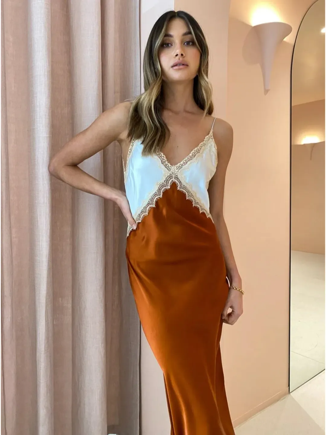 Ginia Sadie Dress Breeze/Picante Size AU 6 for rent on The Volte - main image