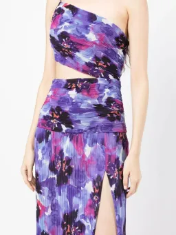 Rebecca Vallance Purple Rain Floral One Shoulder Gown Print Size AU 6 for rent on The Volte - image 2