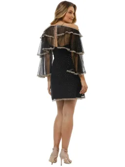 Thurley Moondance Mini Dress in Black Size AU 10 for rent on The Volte - image 3