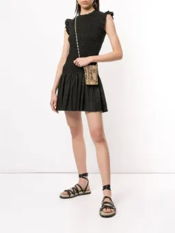 Sir The Label Emile Ruched Mini Dress Black Size 3 / AU 12 for rent on The Volte - image 1