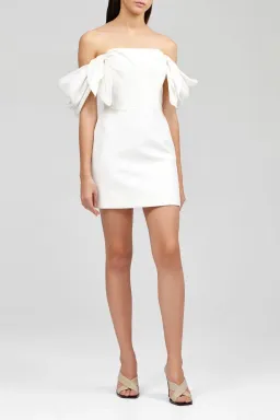 Acler Selkin Dress Ivory White Size 6 for rent on The Volte - image 1