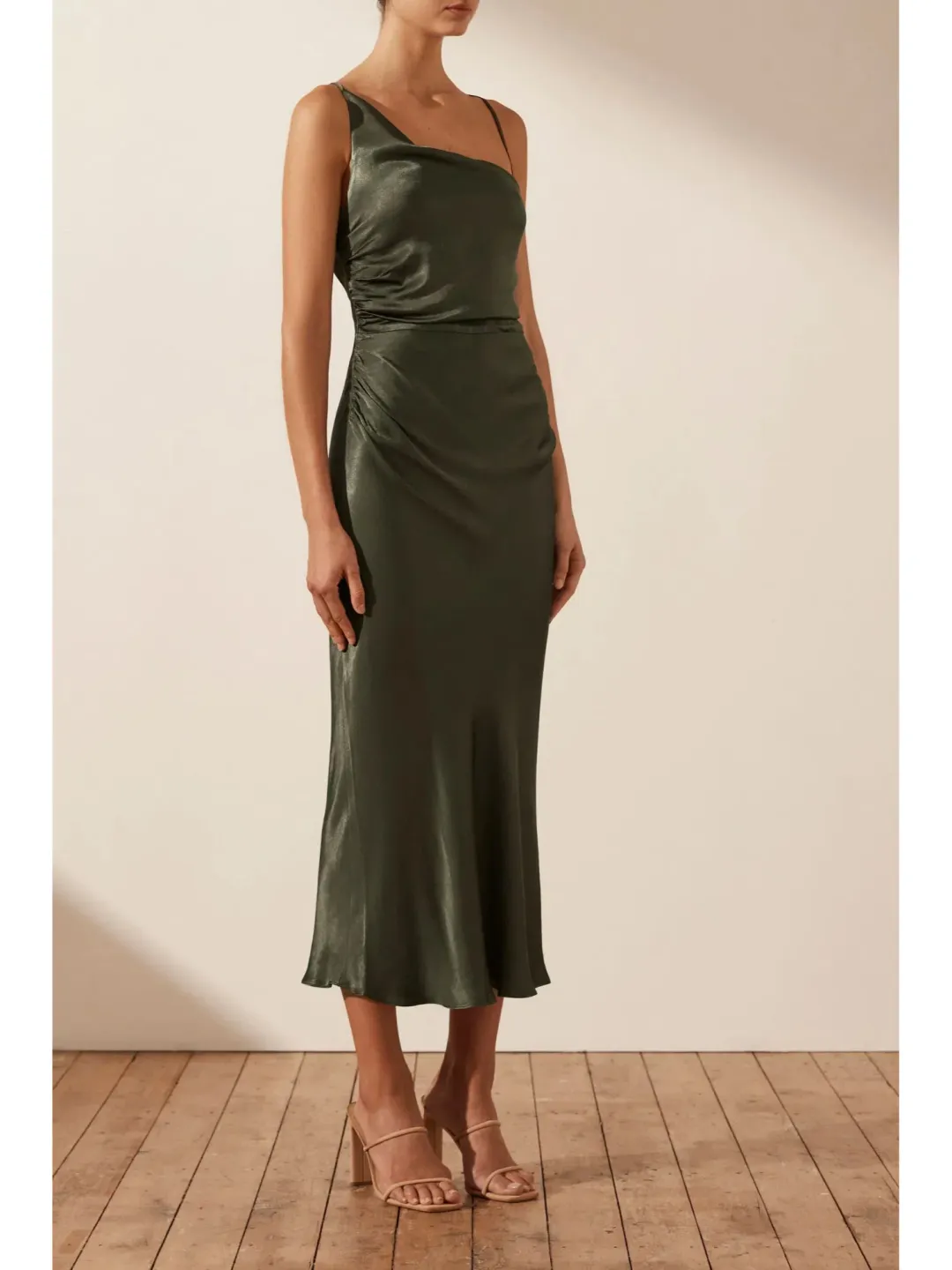 Shona Joy Giorgia Cowl Midi Dress in Forest Size AU 12 for rent on The Volte - main image