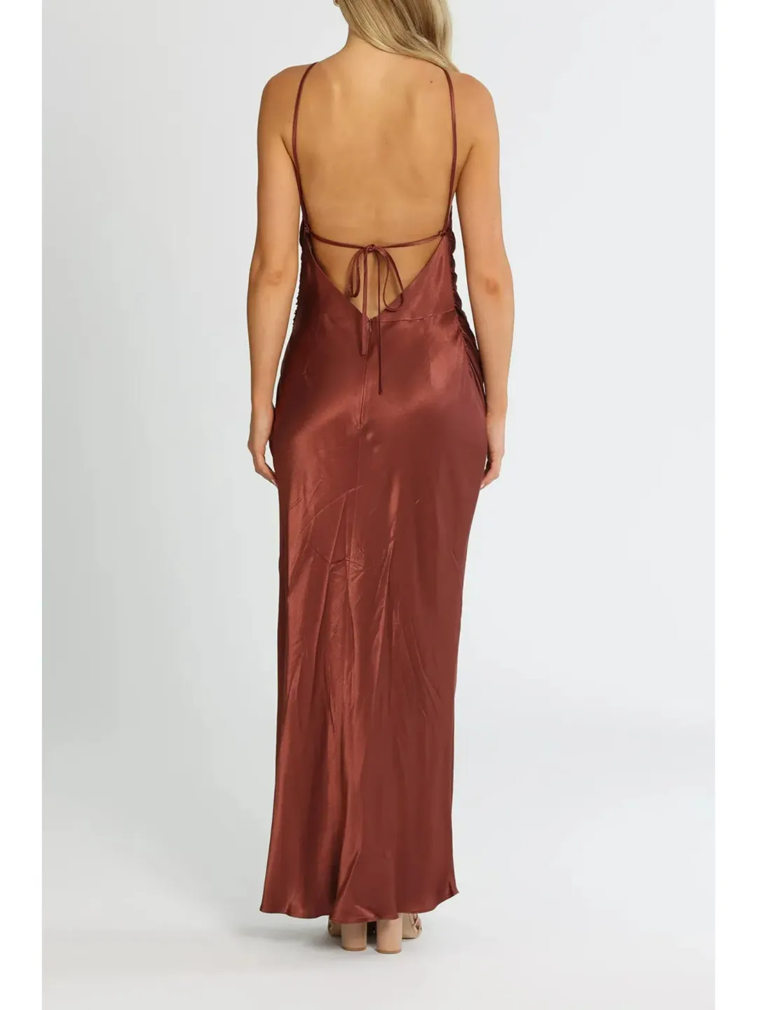 Shona Joy Thalia Bias Midi Dress in Sangria Size AU 12 for rent on The Volte - main image
