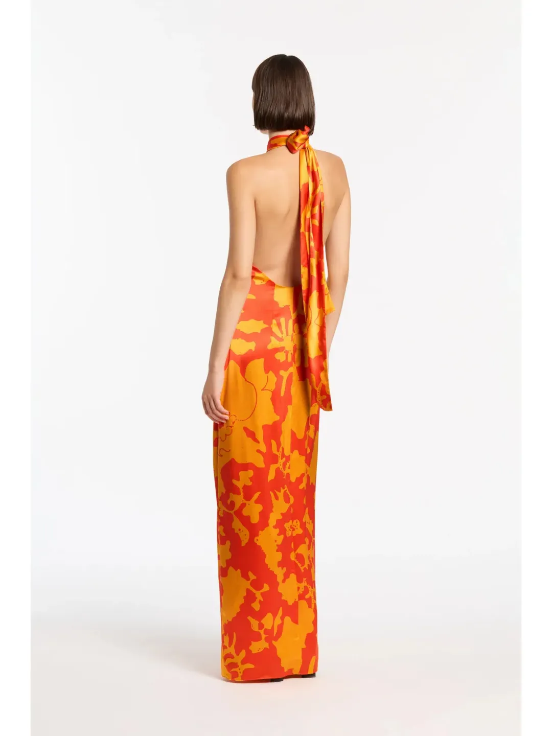 Sir the Label Armel Halter Dress in Orange Size 2 / AU 10 for rent on The Volte - main image