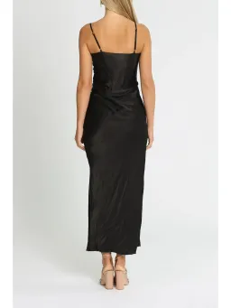 Shona Joy Thalia Ruched Midi Dress in Black Size AU 8 for rent on The Volte - image 3