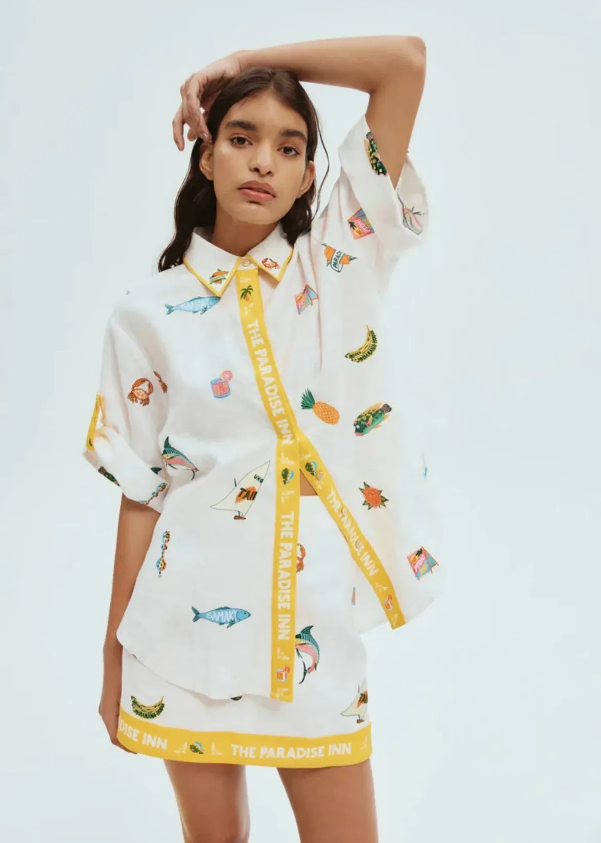 Alemais Blue Marlin Shirt and Skirt - Image 1