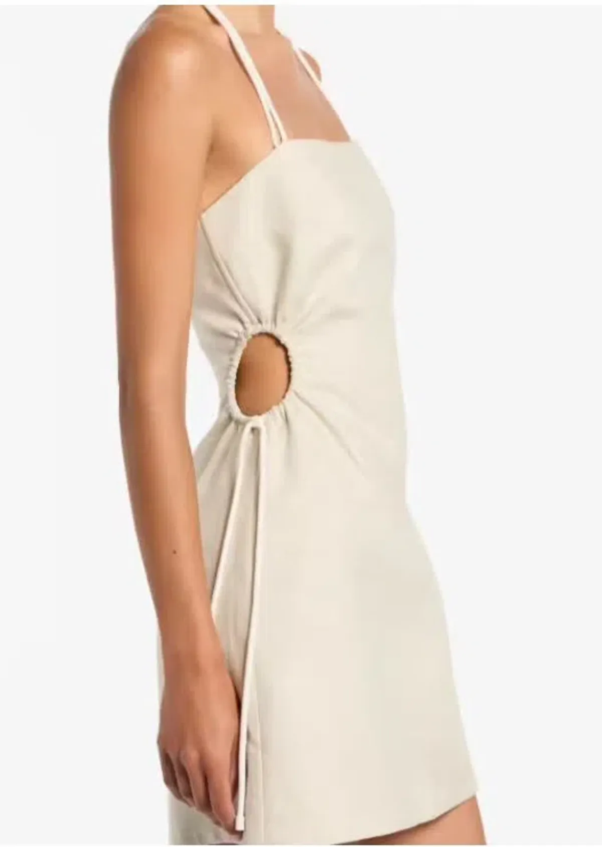 Sir The Label D'orsay Corded Strapless Mini Dress Ecru Size 3/Au 12 - Image 2
