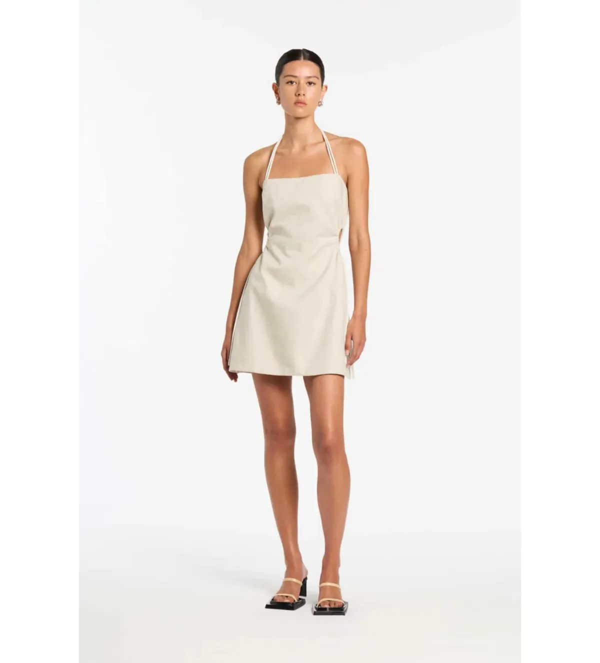 Sir The Label D'orsay Corded Strapless Mini Dress Ecru Size 3/Au 12 - Image 1
