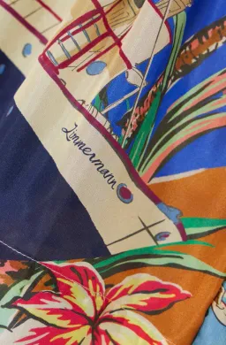 Zimmermann Alight Short Sleeve Shirt And Draw Waist Shorts Set Nautical Map Size 0/Au 8 for rent on The Volte - image 7