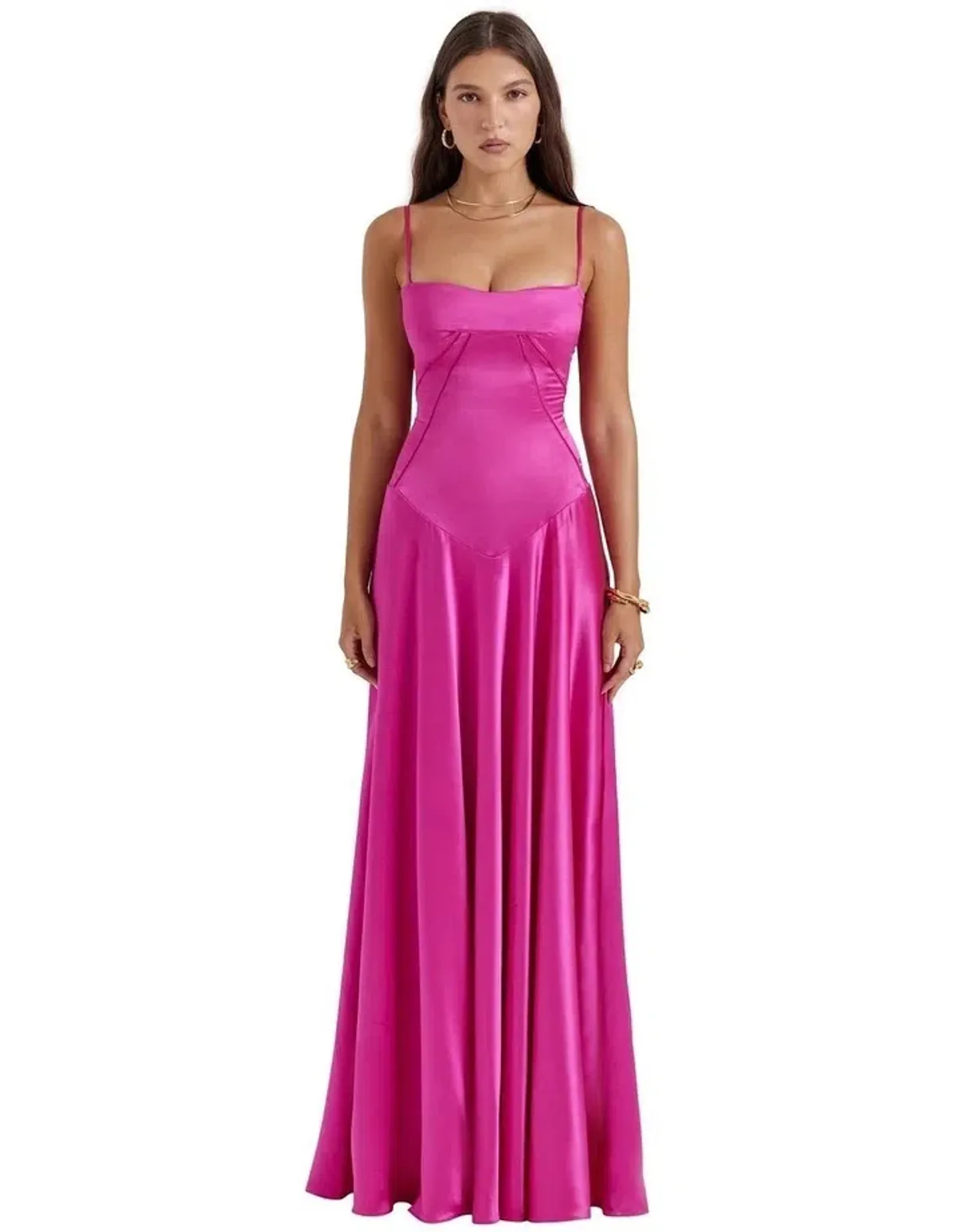 House of CB Anabella Gown Fuchsia Size L/Au 12 - Image 1