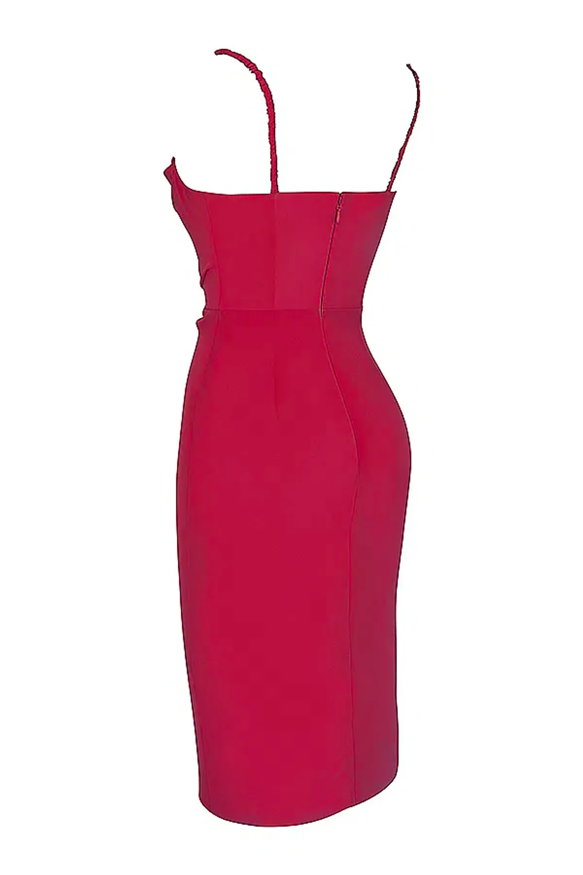 House of CB Jamille Draped Corset Midi Dress Berry Size S/Au 8 - Image 7