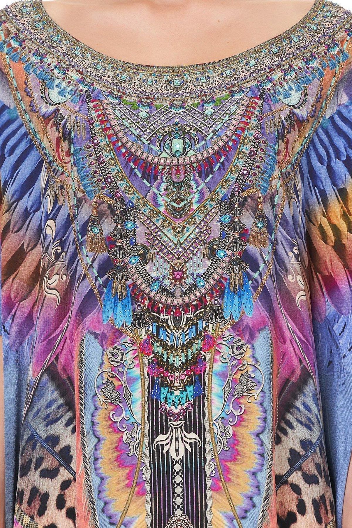 Camilla Love On The Wing Round Neck Kaftan Size 10 - Image 10