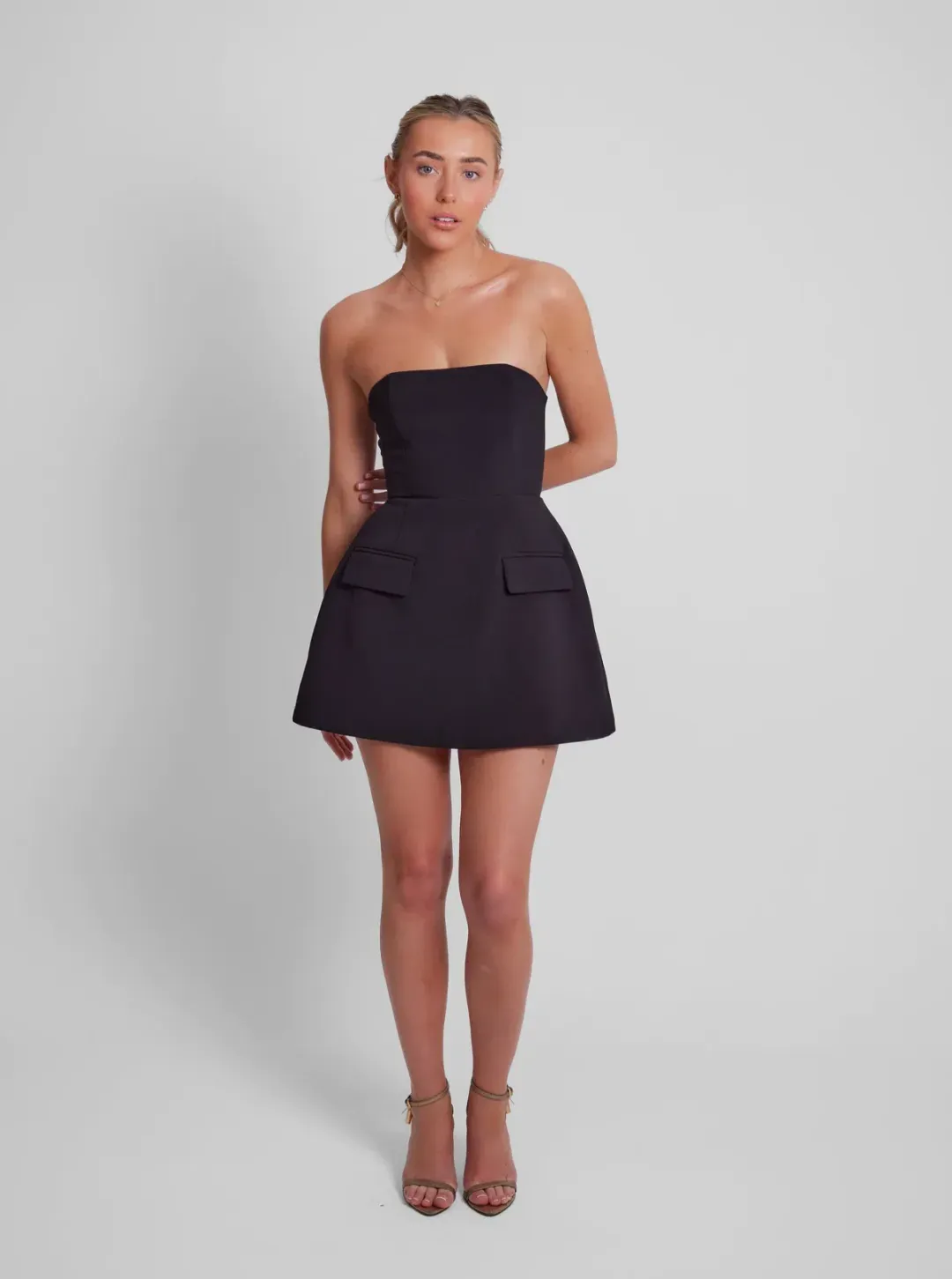Odd Muse The Ultimate Muse Strapless Dress in Black Size 14 for rent on The Volte - main image