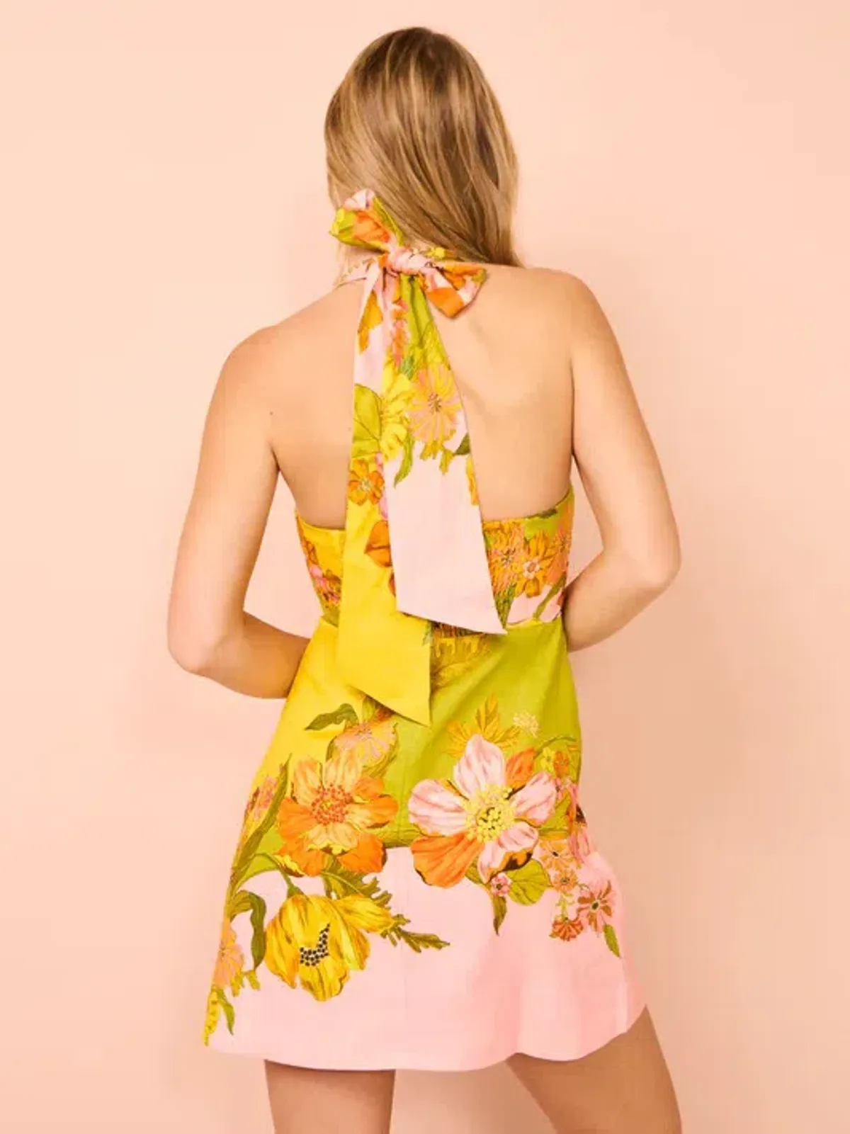 Alemais Silas Halter Mini Dress in Multi Size 12 - Image 2