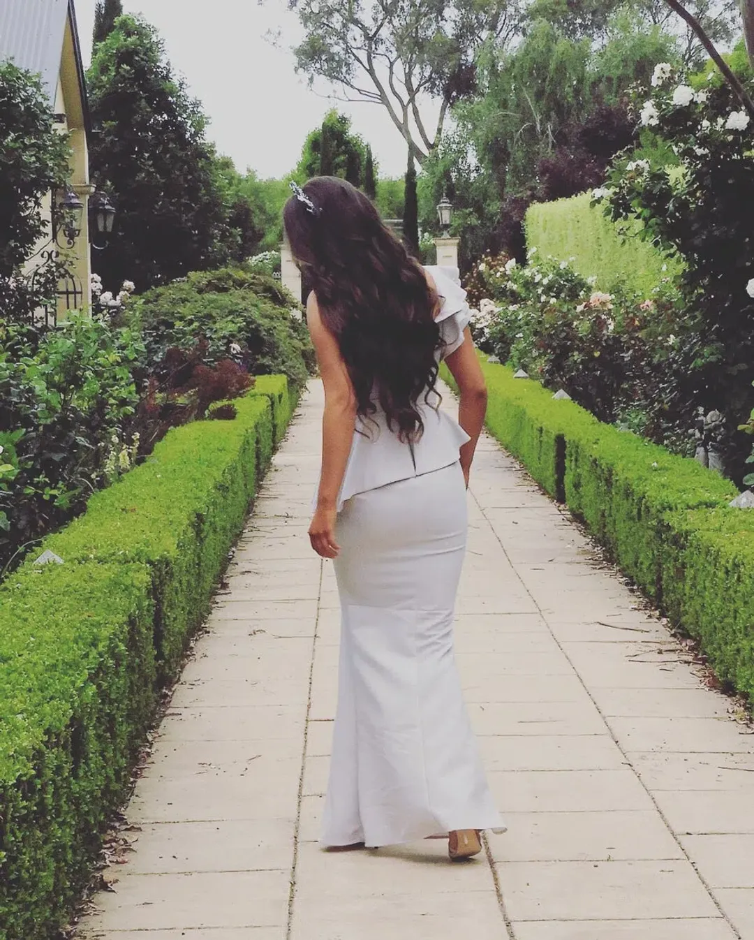 Sheike Grace Maxi Dress Oyster Size 16 for rent on The Volte - main image