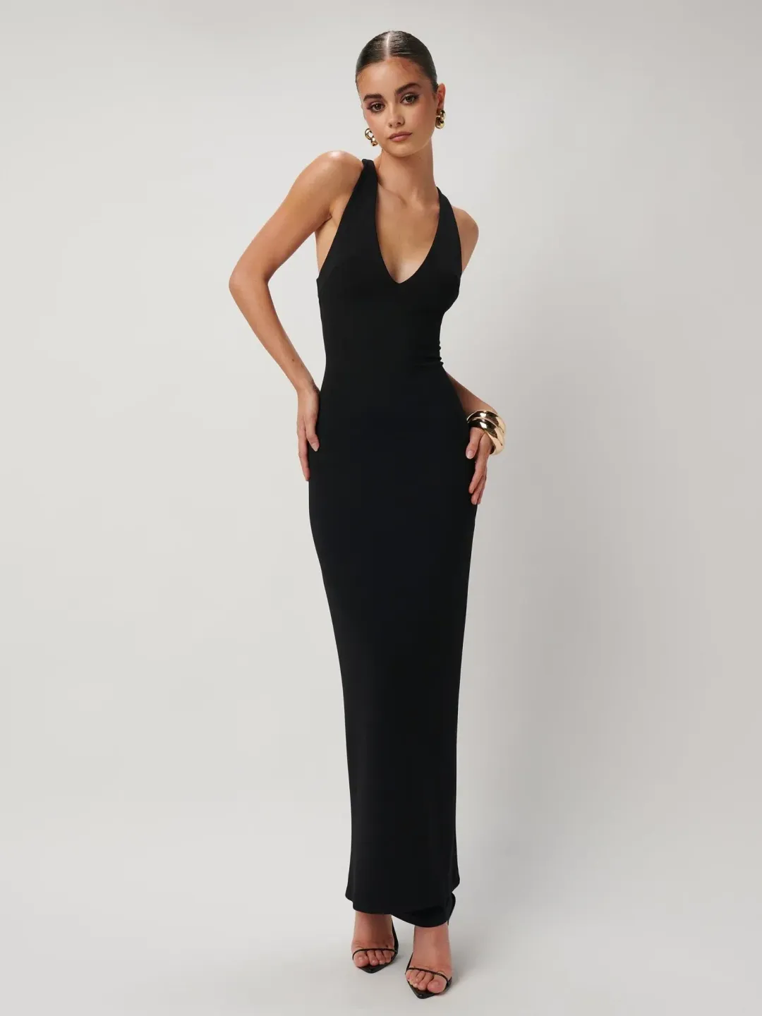 Effie Kats Eiza Gown Black Size 12 for rent on The Volte - main image