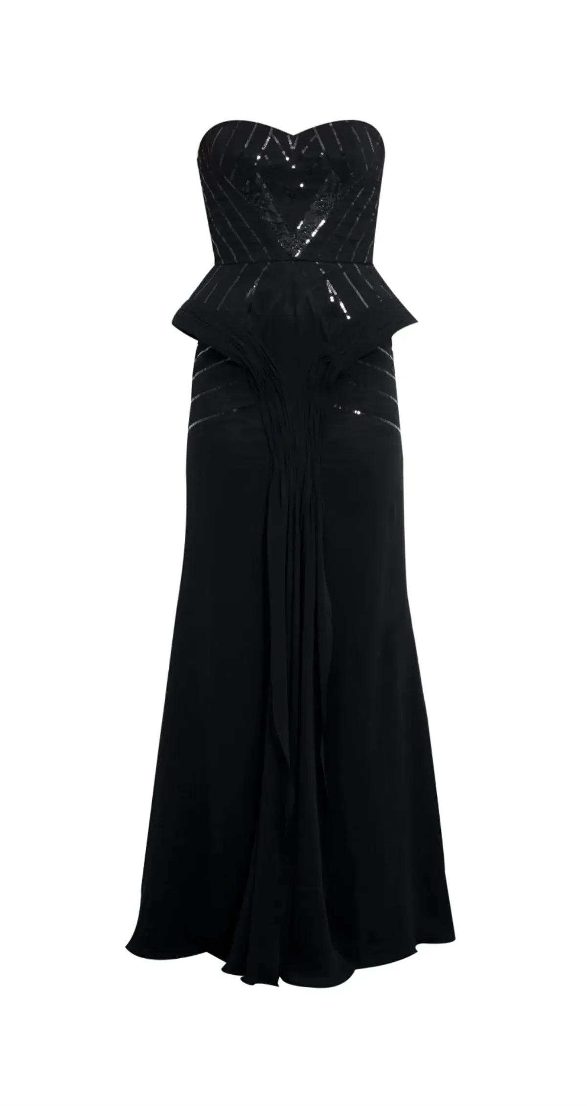 Bariano Sequin Peplum Dress - size 8 - Image 3