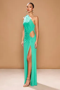 Sonya Moda Nour Knit Dress in Turquoise Size 8 for rent on The Volte - image 2