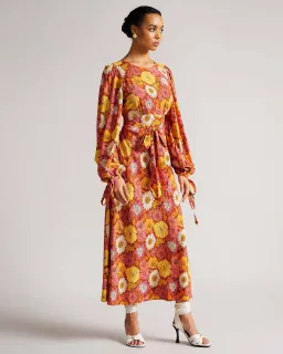 Ted Baker Lelyah Floral Blouson Maxi Dress Multi Size 8 for rent on The Volte - image 1