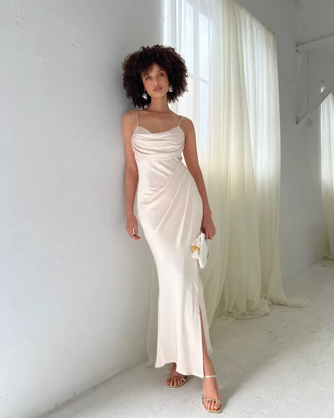 Sheike Bella Dress in Oyster Size 16 for rent on The Volte - main image