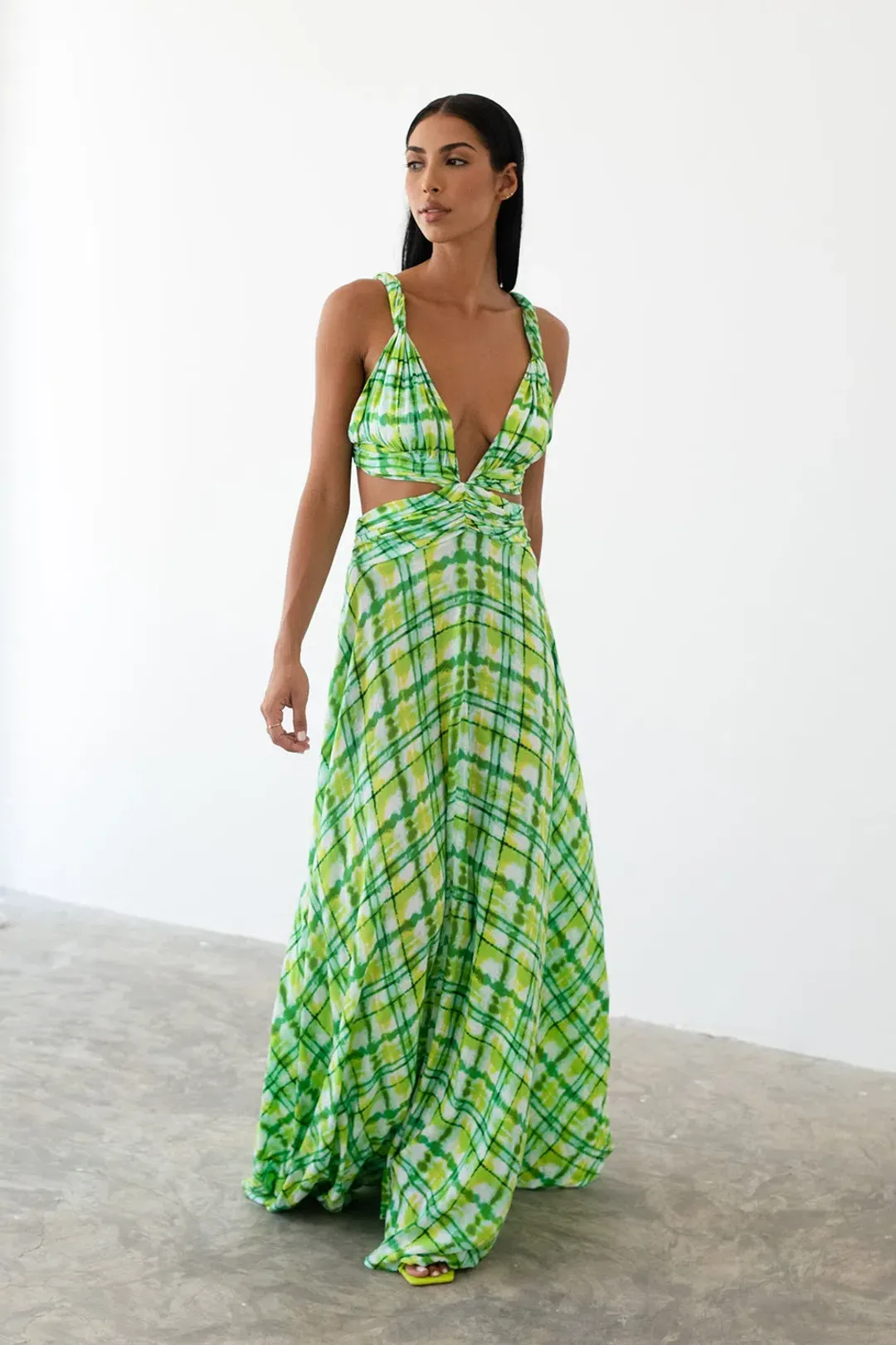 Le Salty Label Skylar Gown Green Size 6 for rent on The Volte - main image