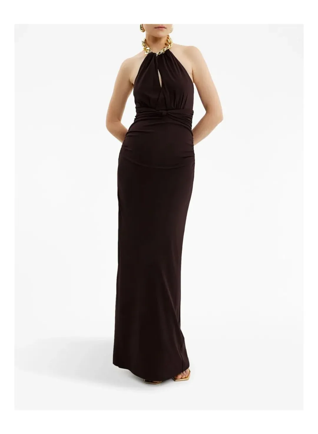 Rebecca Vallance Phoenix Gown Chocolate Size 8 for rent on The Volte - main image