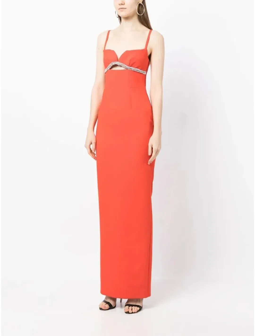 Rachel Gilbert Kyra Gown Flame Orange Size 4/AU 14 for rent on The Volte - main image