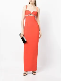 Rachel Gilbert Kyra Gown Flame Orange Size 4/AU 14 for rent on The Volte - image 1