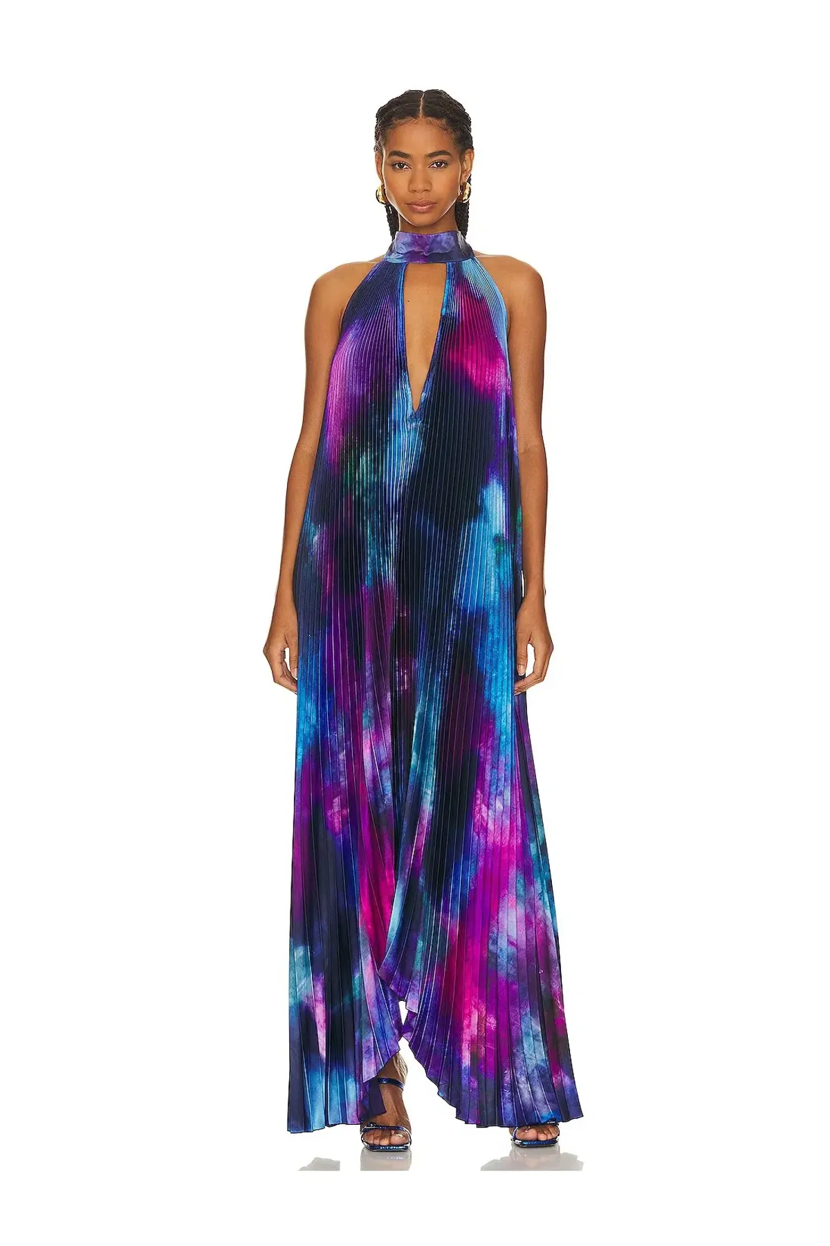 L’Idee Lumiere Navy Opera Gown Multi Size 10 for rent on The Volte - main image