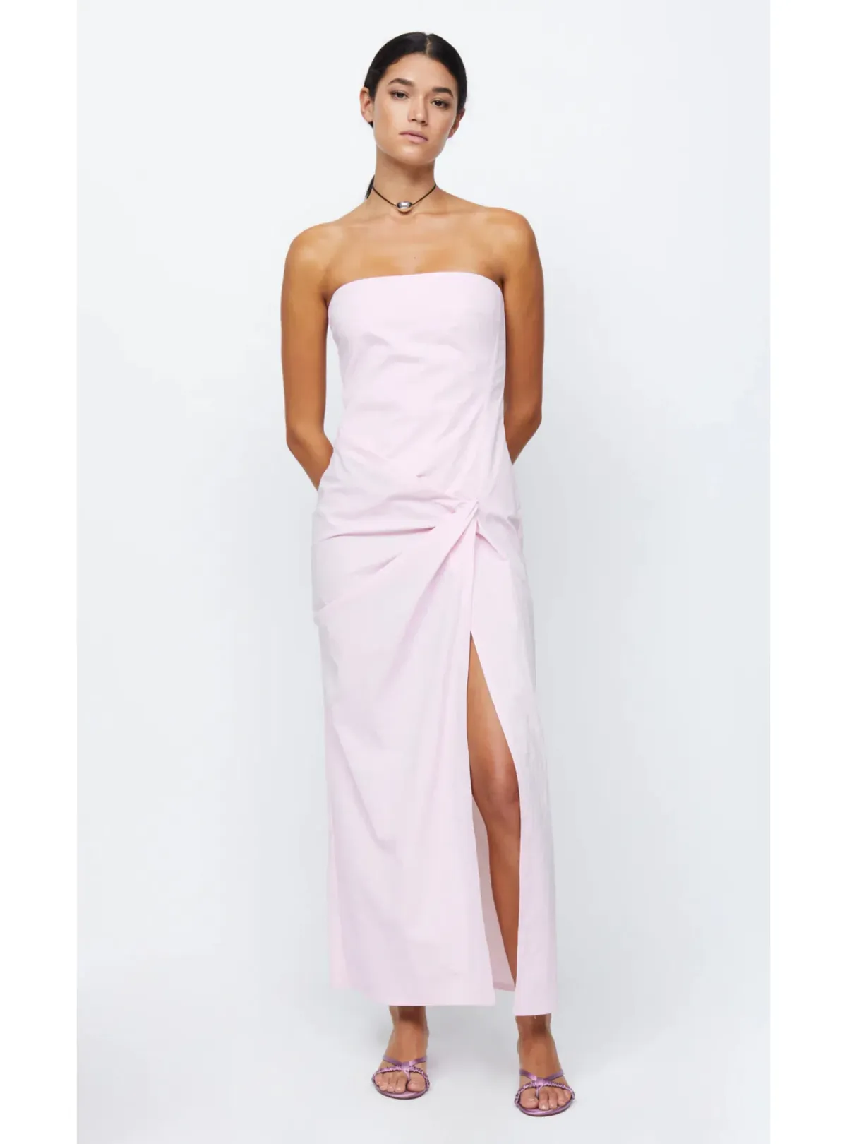 Bec & Bridge Adrianna Strapless Maxi Dress Quartz Pink Size AU 6 - Image 1