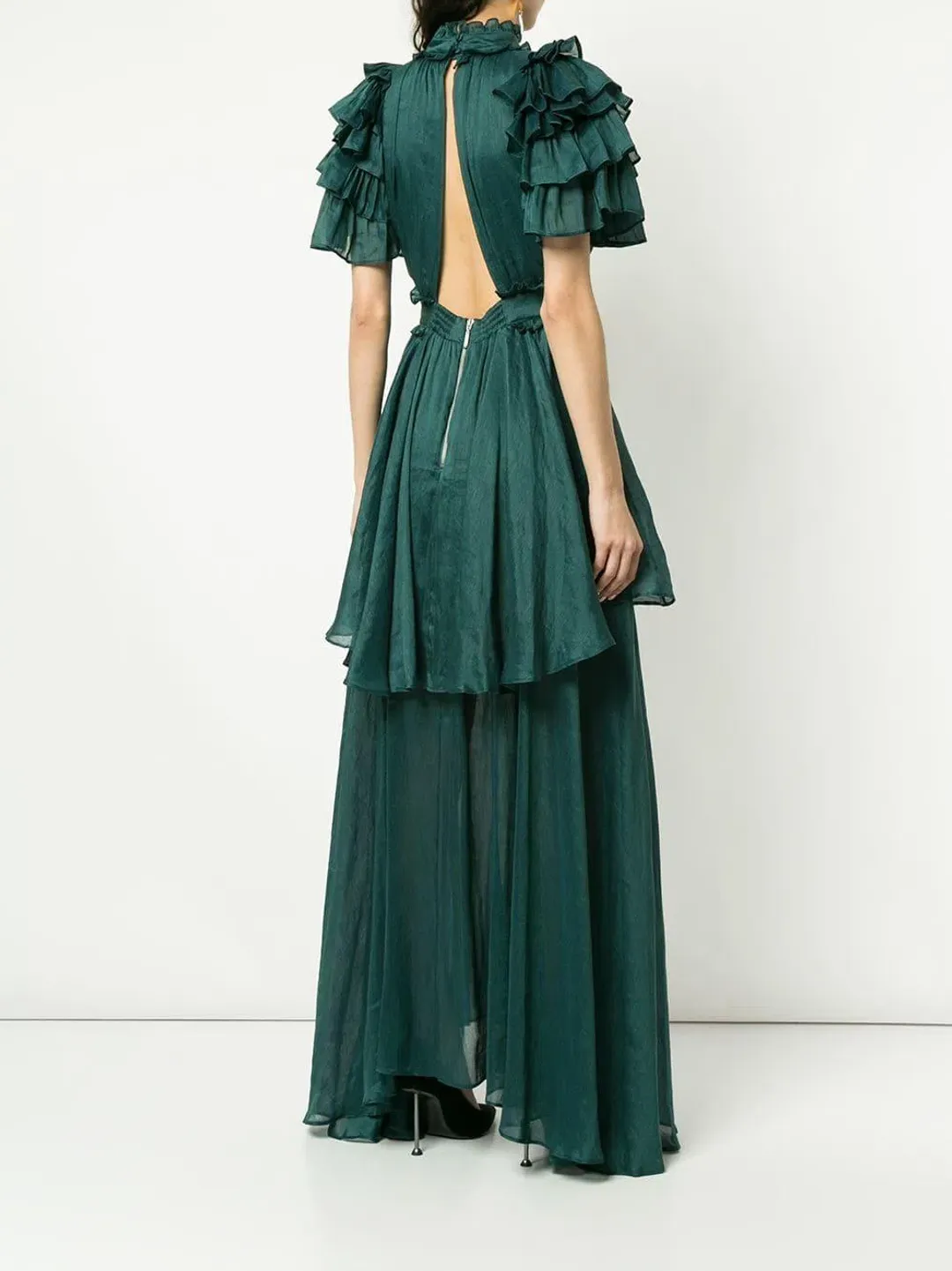Aje High Neck Gown Green Size 10 for rent on The Volte - main image