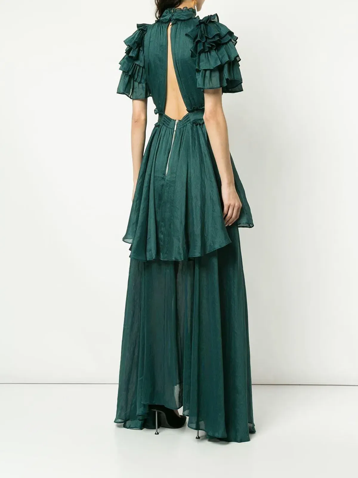 Aje High Neck Gown Green Size 10 - Image 2