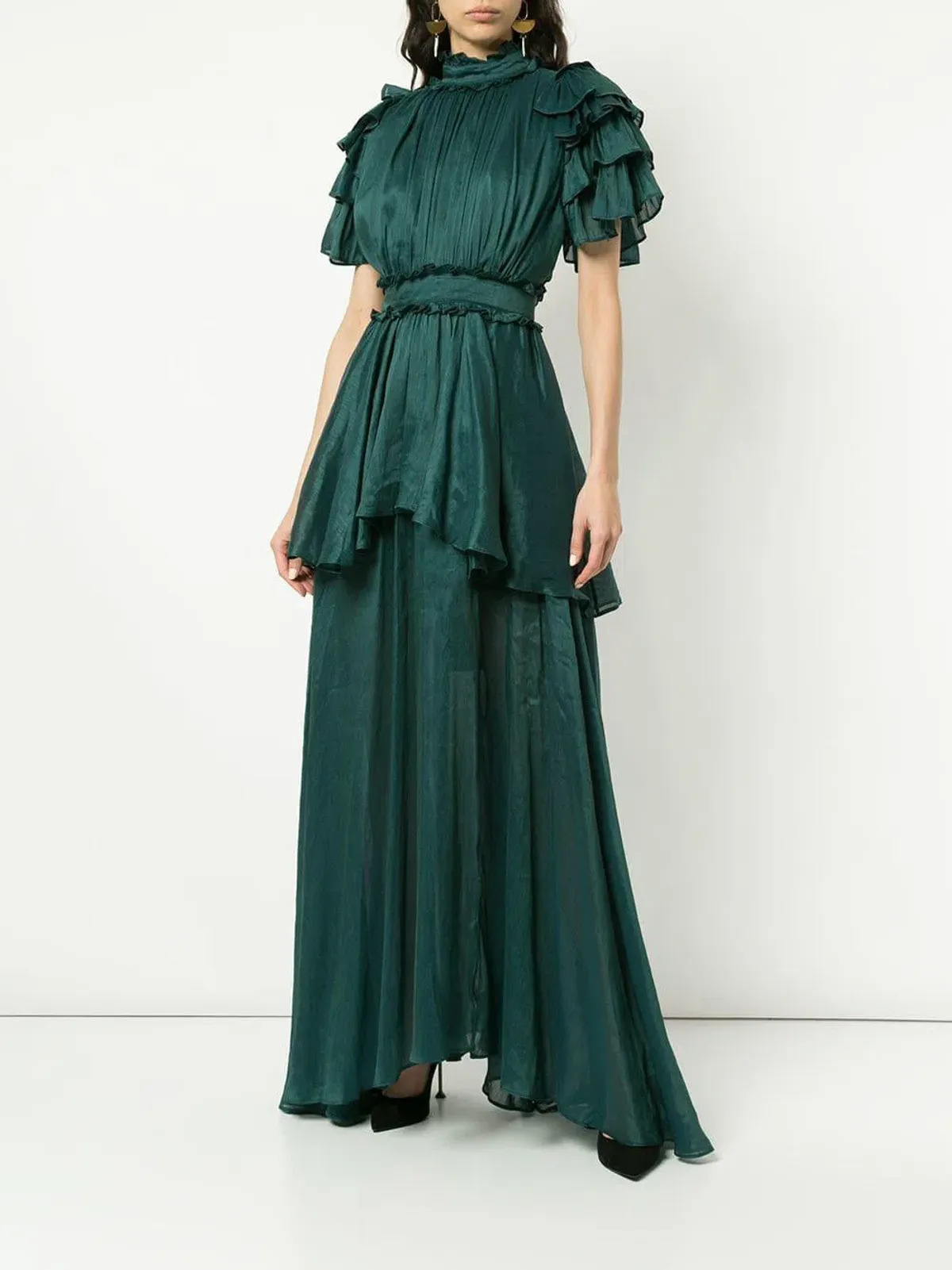 Aje High Neck Gown Green Size 10 - Image 1