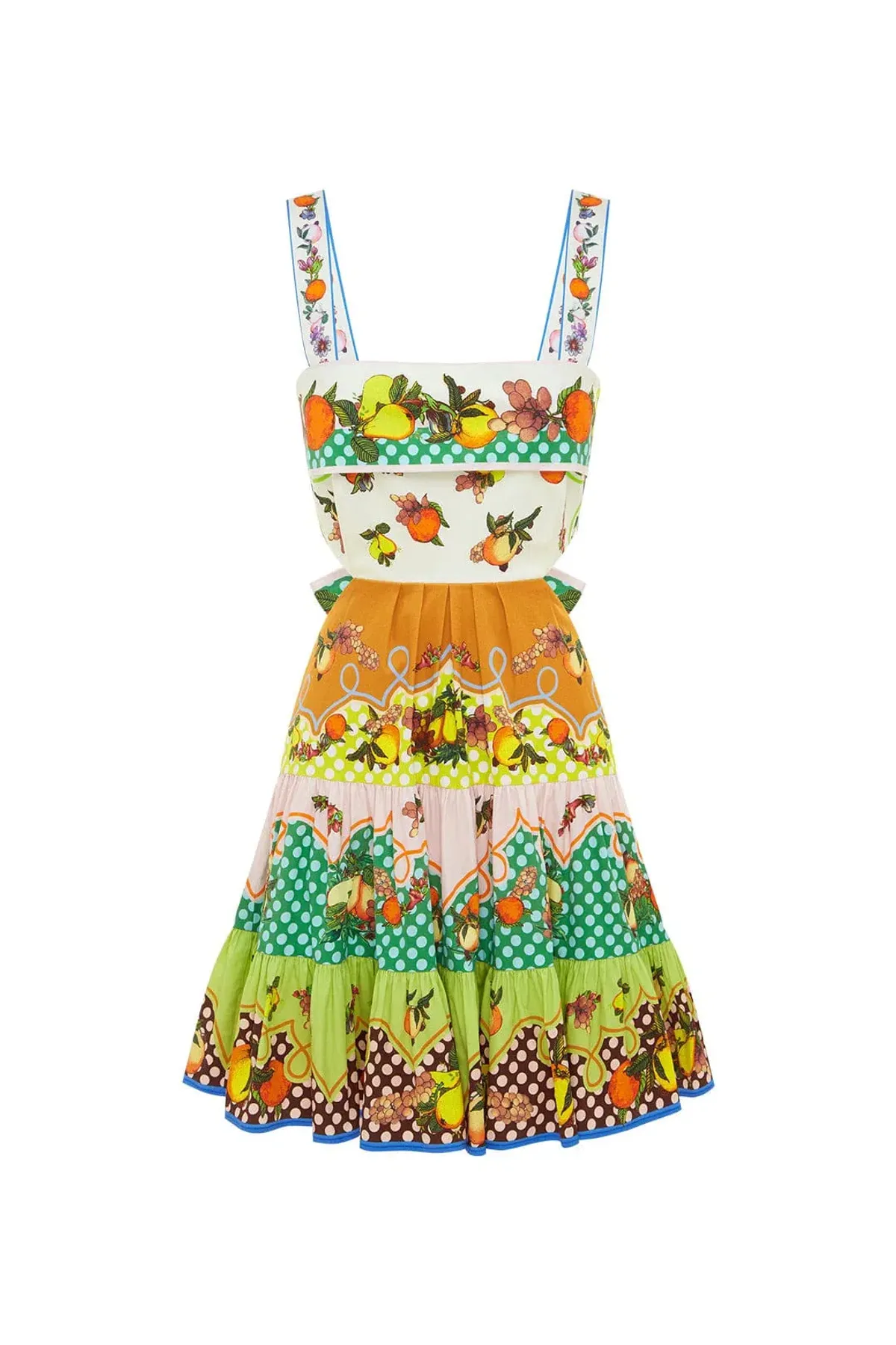 Alemais Lemonis Cut Out Mini Dress Multi Print Size 12 - Image 3