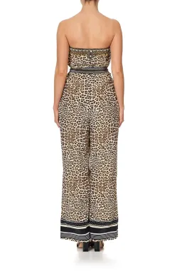 Camilla Tie Waist Strapless Silk Jumpsuit Leopard Print Size L / AU 14 for rent on The Volte - image 4