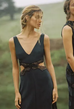 Sir the Label Alma Silk Cut Out Dress Black Size 3 / AU 12 for rent on The Volte - image 6