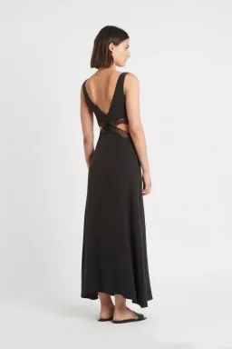 Sir the Label Alma Silk Cut Out Dress Black Size 3 / AU 12 for rent on The Volte - image 3