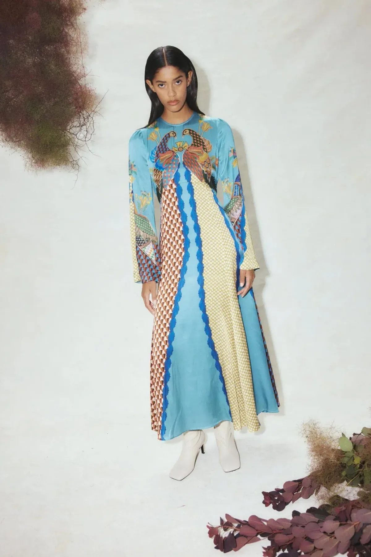 Alemais Gilly Flare Sleeve Dress Multi Size 14 - Image 1