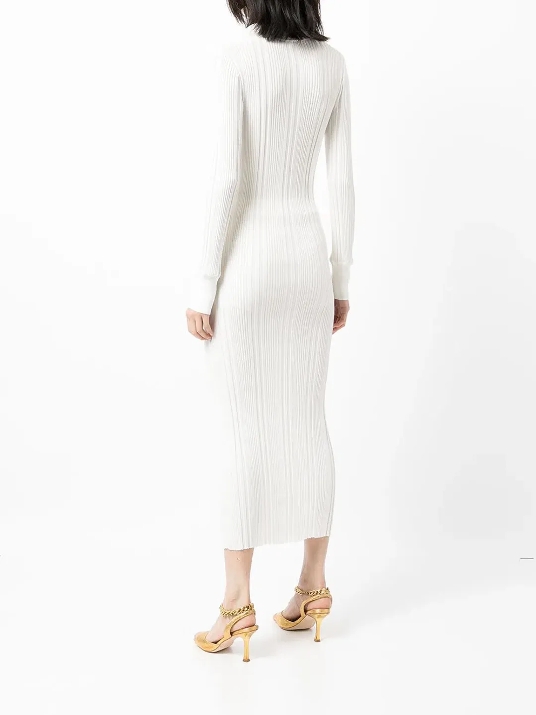 Manning Cartell Ribbed Knit Polo Dress Ecru White Size XS / AU 6 for rent on The Volte - main image