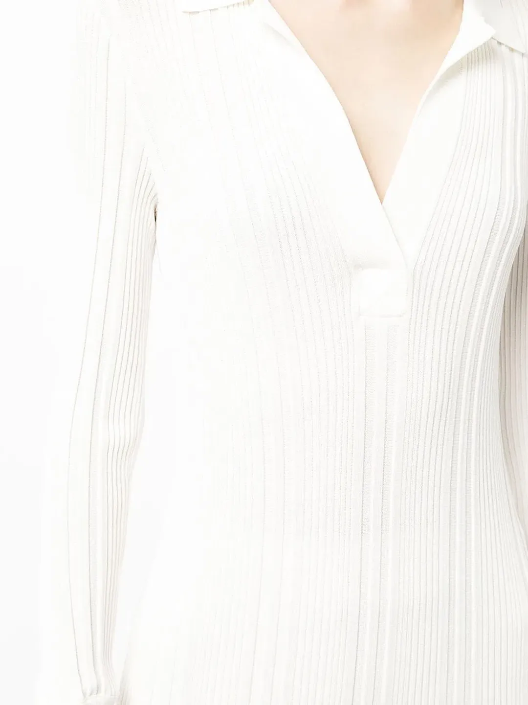 Manning Cartell Ribbed Knit Polo Dress Ecru White Size XS / AU 6 for rent on The Volte - main image