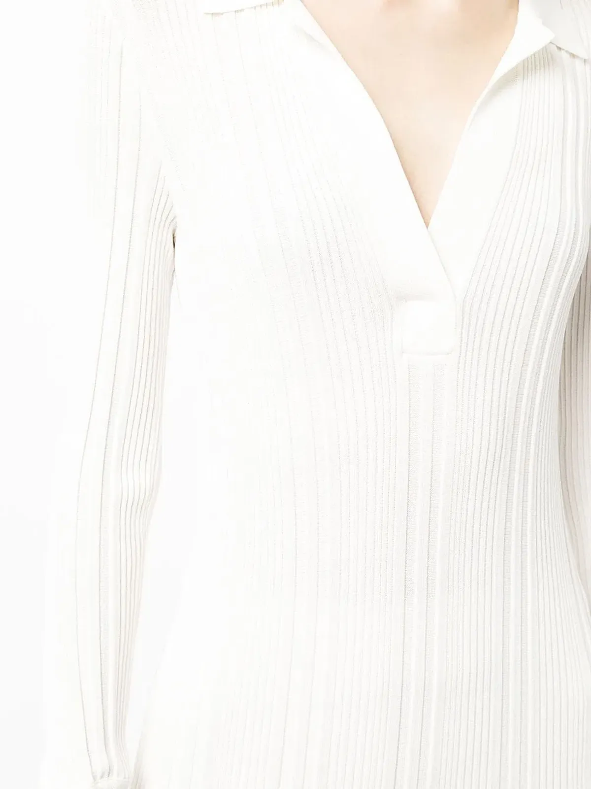 Manning Cartell Ribbed Knit Polo Dress Ecru White Size XS / AU 6 - Image 2