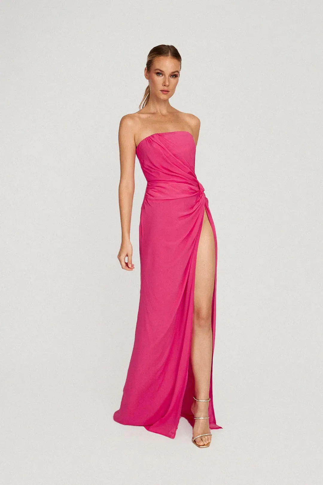 Sau Lee Hera Maxi Dress Hot Pink Size 8 for rent on The Volte - main image