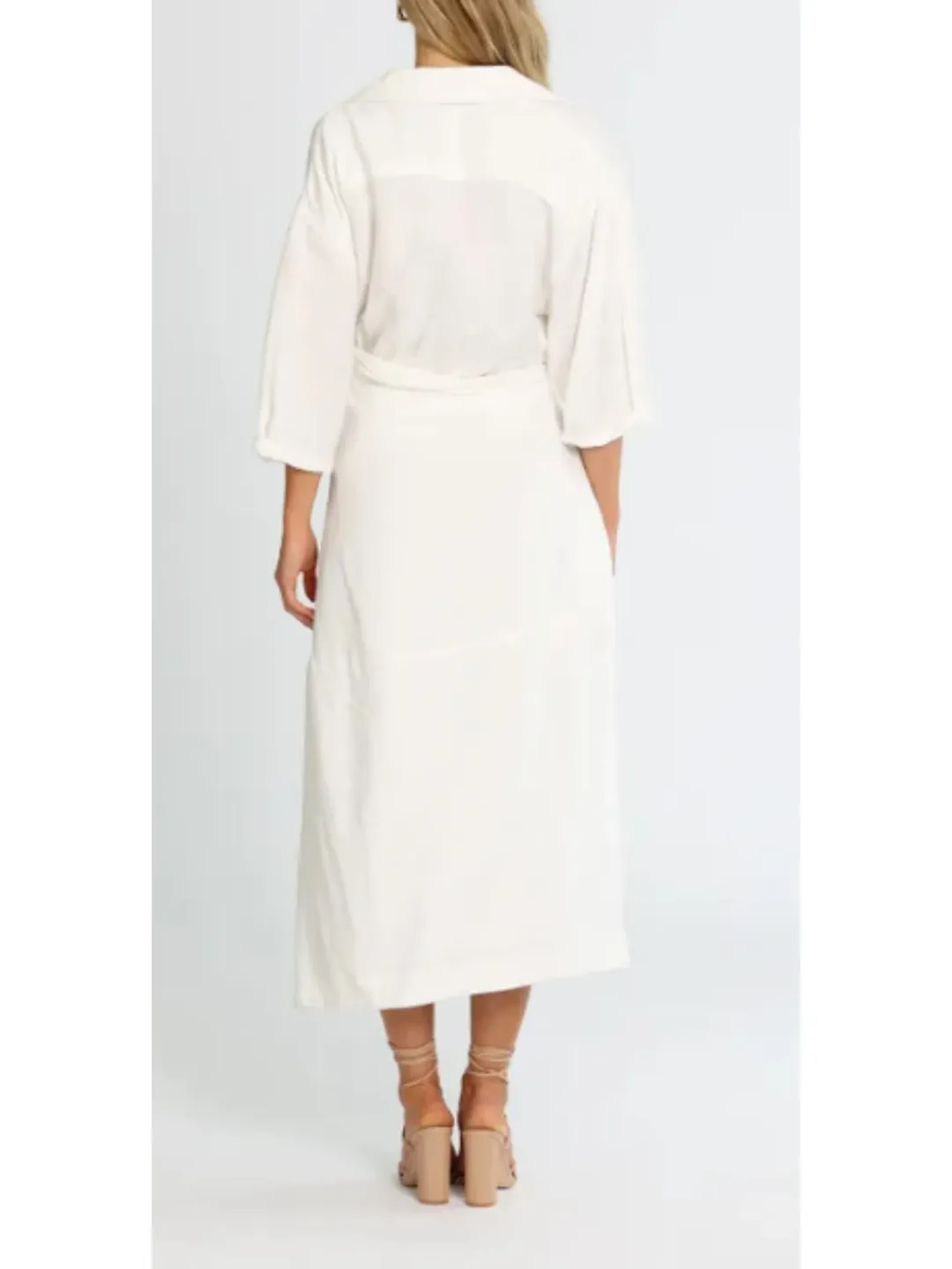 Camilla and Marc Marina Midi Dress in White Size AU 12 for rent on The Volte - main image