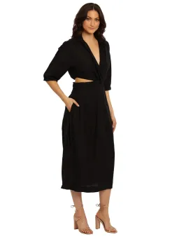 Camilla and Marc Marina Midi Dress Black Size AU 12 for rent on The Volte - image 2
